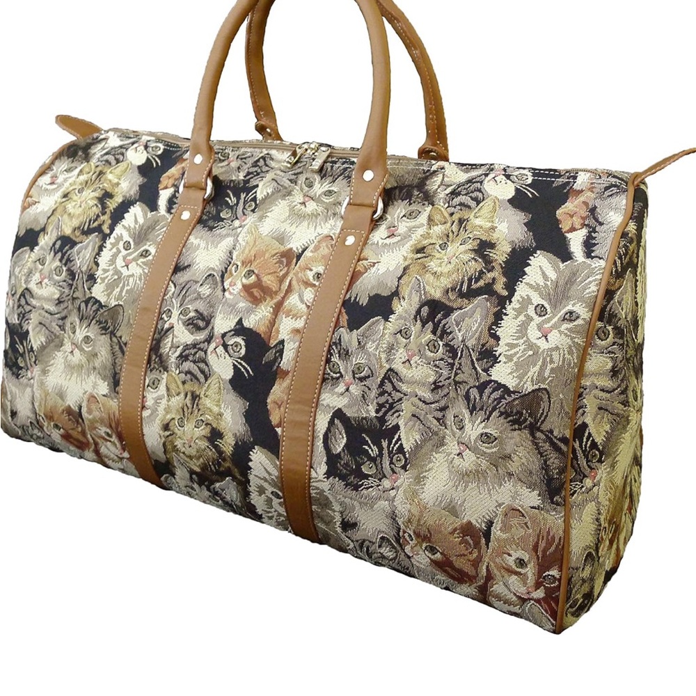 Vintage Style Cat Travel Bag